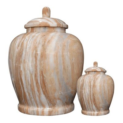 Classic Pink Marble Cremation Urns